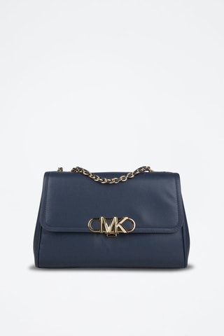 $Sac bandoulière en cuir - Bleu