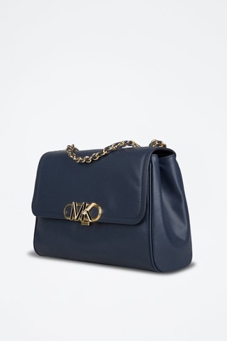 $Sac bandoulière en cuir - Bleu
