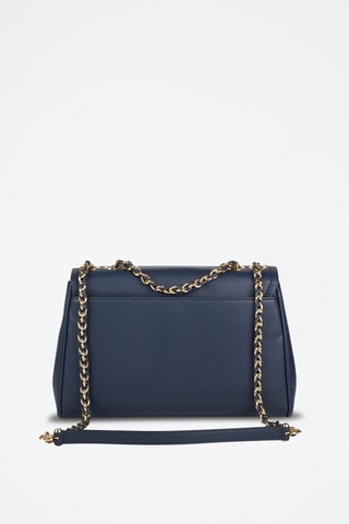 $Sac bandoulière en cuir - Bleu