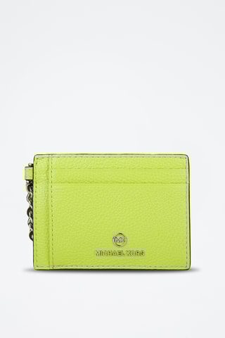 $Porte-cartes en cuir - Vert pomme
