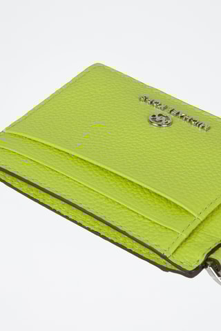 $Porte-cartes en cuir - Vert pomme