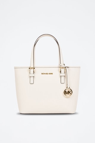$Sac à main en cuir Jet Set Travel - Ecru