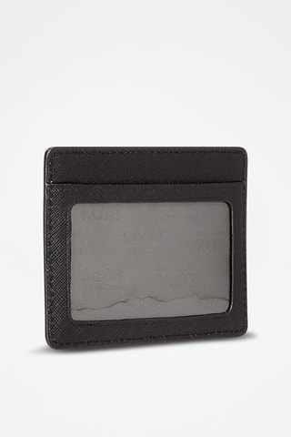 $Porte-cartes en cuir - Noir