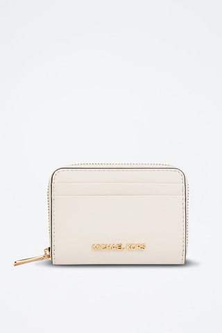 $Pochette en cuir Jet Set - Crème