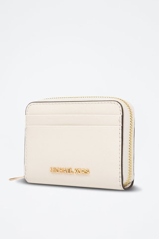 $Pochette en cuir Jet Set - Crème