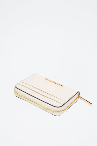$Pochette en cuir Jet Set - Crème