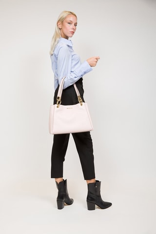 $Sac porté épaule en cuir Trisha L - Rose
