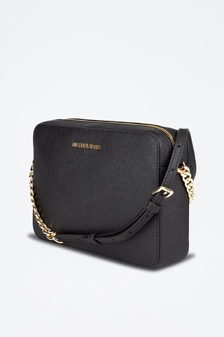 $Sac bandoulière en cuir - Noir