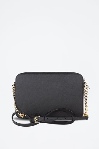 $Sac bandoulière en cuir - Noir