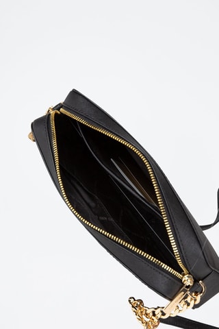 $Sac bandoulière en cuir - Noir