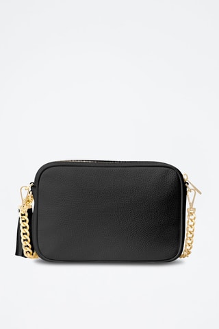 $Sac bandoulière en cuir - Noir