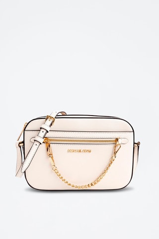 $Sac bandoulière en cuir - Crème