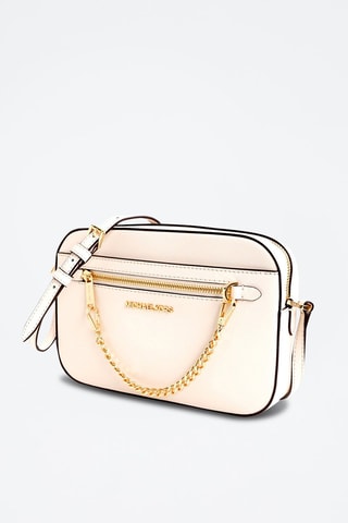 $Sac bandoulière en cuir - Crème