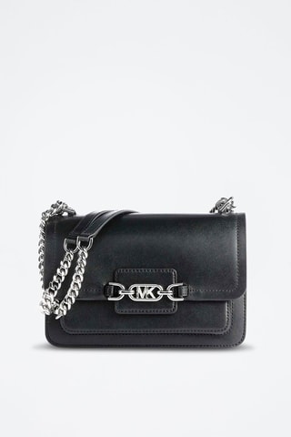 $Sac bandoulière en cuir - 
Noir