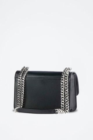 $Sac bandoulière en cuir - 
Noir