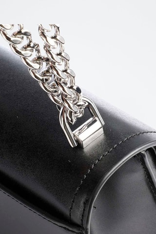 $Sac bandoulière en cuir - 
Noir