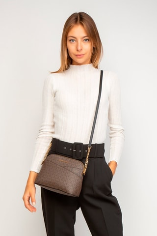 $Sac bandoulière en cuir - Marron
