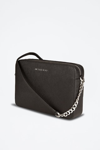 $Sac bandoulière en cuir - Noir