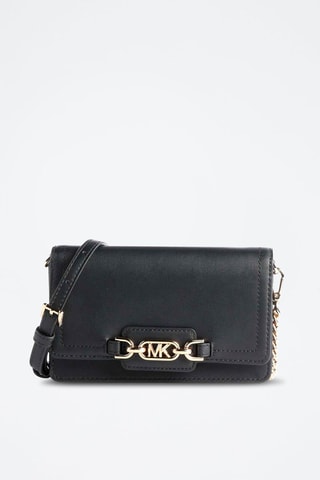 $Sac bandoulière en cuir - 
Noir