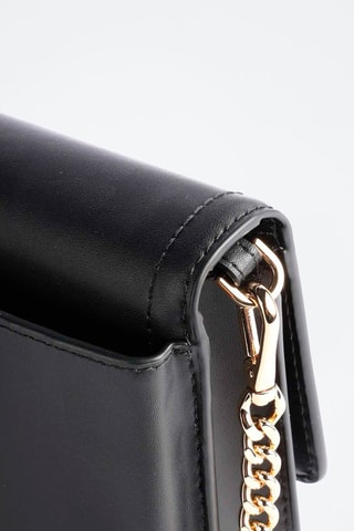 $Sac bandoulière en cuir - 
Noir