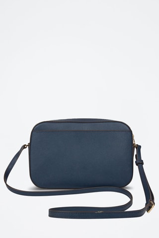$Sac bandoulière en cuir Jet - Bleu marine
