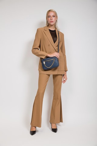 $Sac bandoulière en cuir Jet - Bleu marine