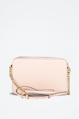 $Sac bandoulière en cuir - Rose poudré
