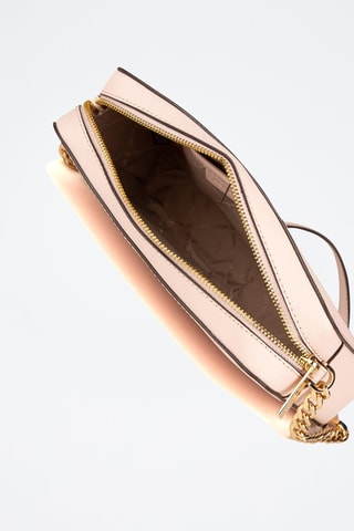 $Sac bandoulière en cuir - Rose poudré
