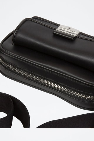 $Sac bandoulière en cuir Bradshaw - Noir