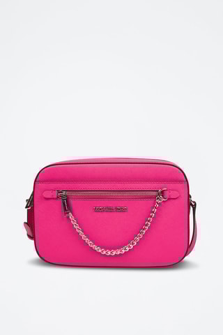 $Sac bandoulière en cuir - Fuchsia
