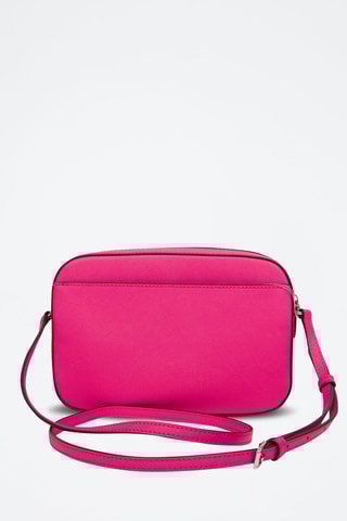 $Sac bandoulière en cuir - Fuchsia