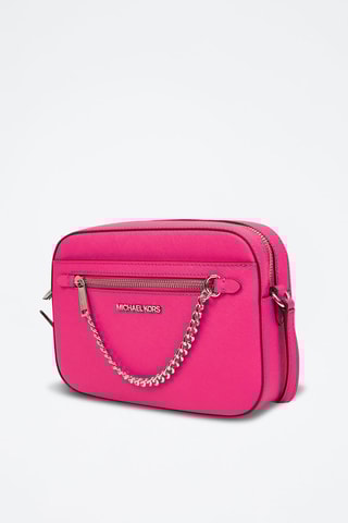 $Sac bandoulière en cuir - Fuchsia