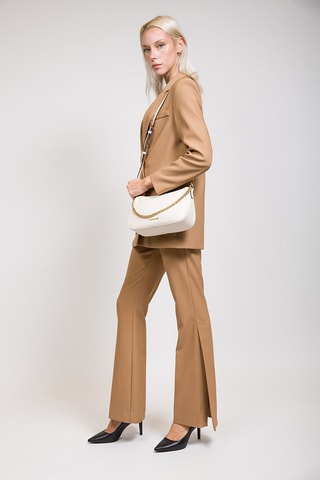 $Sac bandoulière en cuir Carmela - Blanc