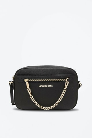 $Sac bandoulière en cuir - Noir