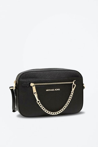 $Sac bandoulière en cuir - Noir