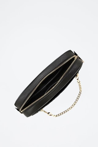 $Sac bandoulière en cuir - Noir