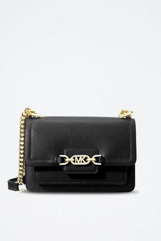 $Sac bandoulière en cuir - Noir