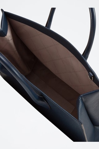 $Sac à main en cuir Mirella - Bleu marine
