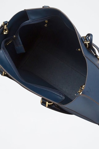 $Ensemble 3 pièces en cuir - Bleu marine