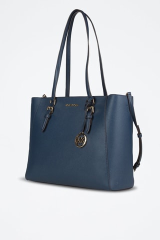 $Ensemble 3 pièces en cuir - Bleu marine