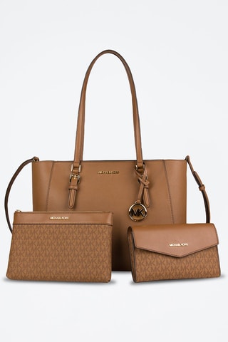 $Cabas 3-en-1 en cuir - Camel