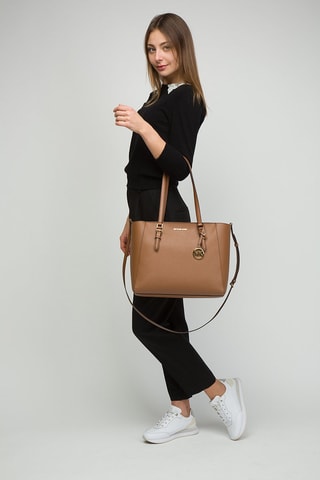 $Cabas 3-en-1 en cuir - Camel