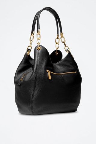 $Sac porté épaule en cuir - 
Noir