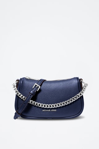 $Sac bandoulière en cuir Carmela - Bleu marine