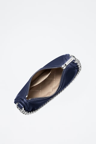 $Sac bandoulière en cuir Carmela - Bleu marine