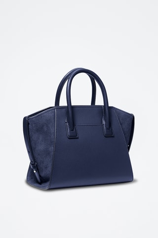 $Sac à main en cuir Avril - Bleu marine