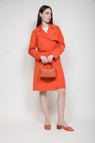 $Sac porté épaule en cuir Ember - Rouge