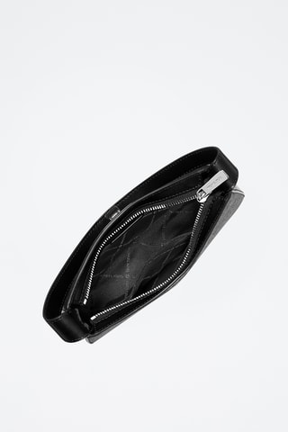 $Sac porté épaule en cuir Lyra - Noir