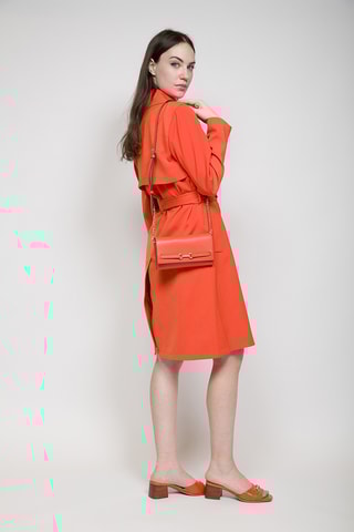 $Sac bandoulière en cuir Carson - Rouge