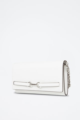 $Sac bandoulière en cuir Carson - Blanc